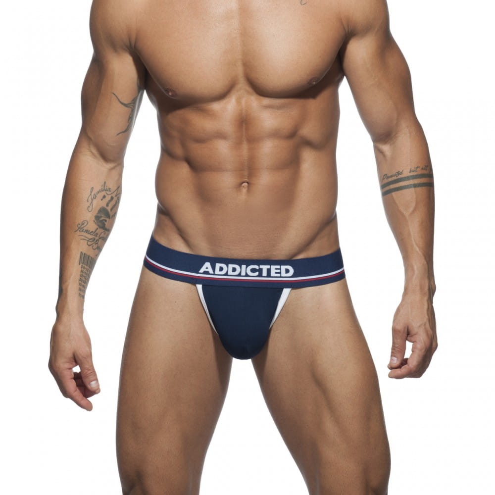 Addicted Sport thong with PUSH UP AD711 C-09 navy