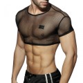 Addicted Mesh crop top Party AD843 C-10 black 