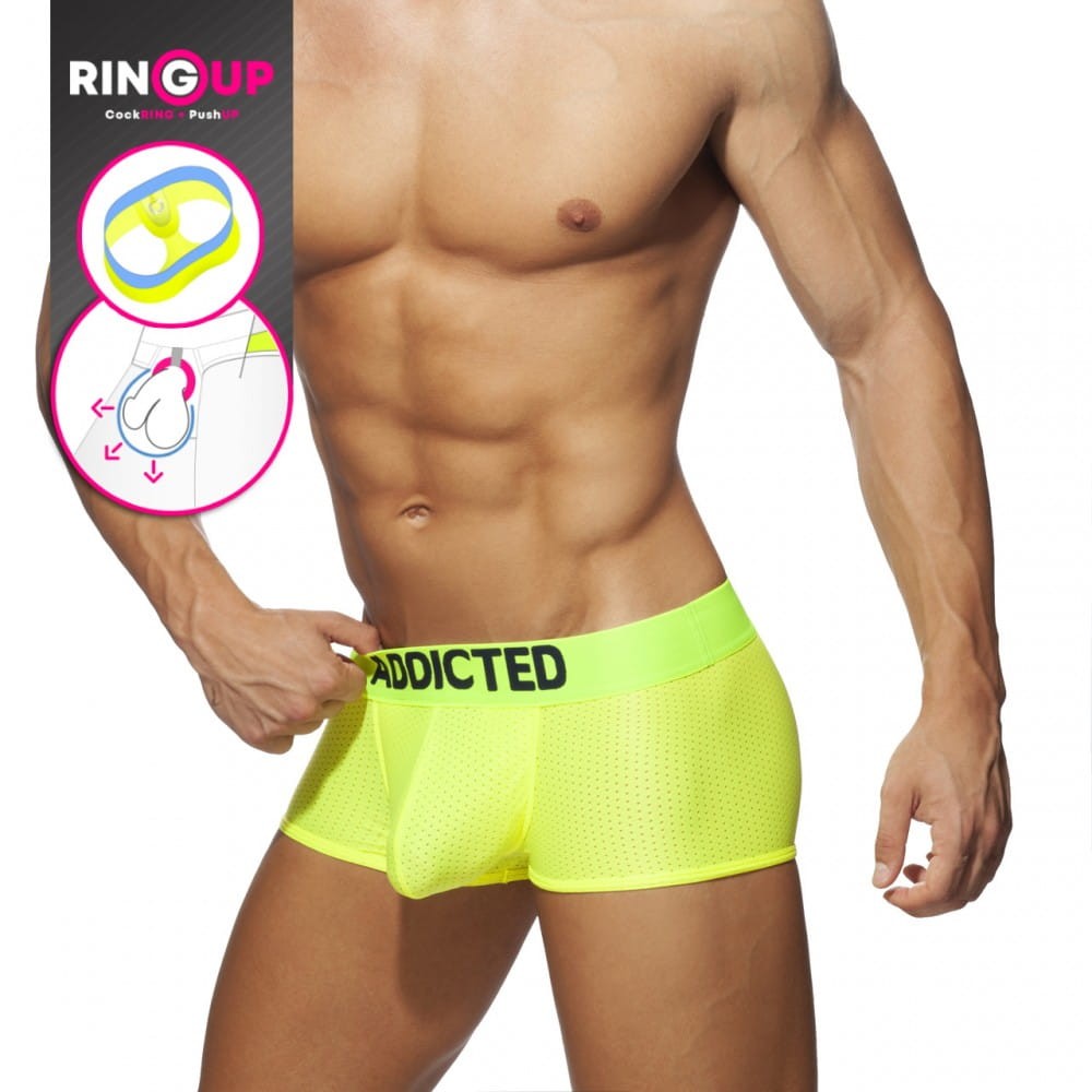 AddictedRing Up Neon Mesh Boxers AD952 C-31 neon yellow