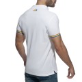 Addicted Tęczowa koszulka polo AD960 C-01 biała