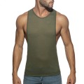 Addicted Prześwitujący tank top AD1108 C-12 khaki