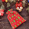 Large gift bag Christmas trees 30x40 cm
