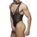 Addicted Zip mesh bodysuit Thong ADF151 C-10 black