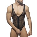 Addicted Zip mesh bodysuit Brief ADF156 C-10 black