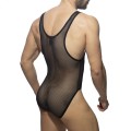 Addicted Zip mesh bodysuit Brief ADF156 C-10 black
