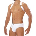 TOF Paris Party Boy Elastic Harness white H0018B 