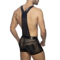 Addicted Mesh-rubber overalls ADF164 C-10 black