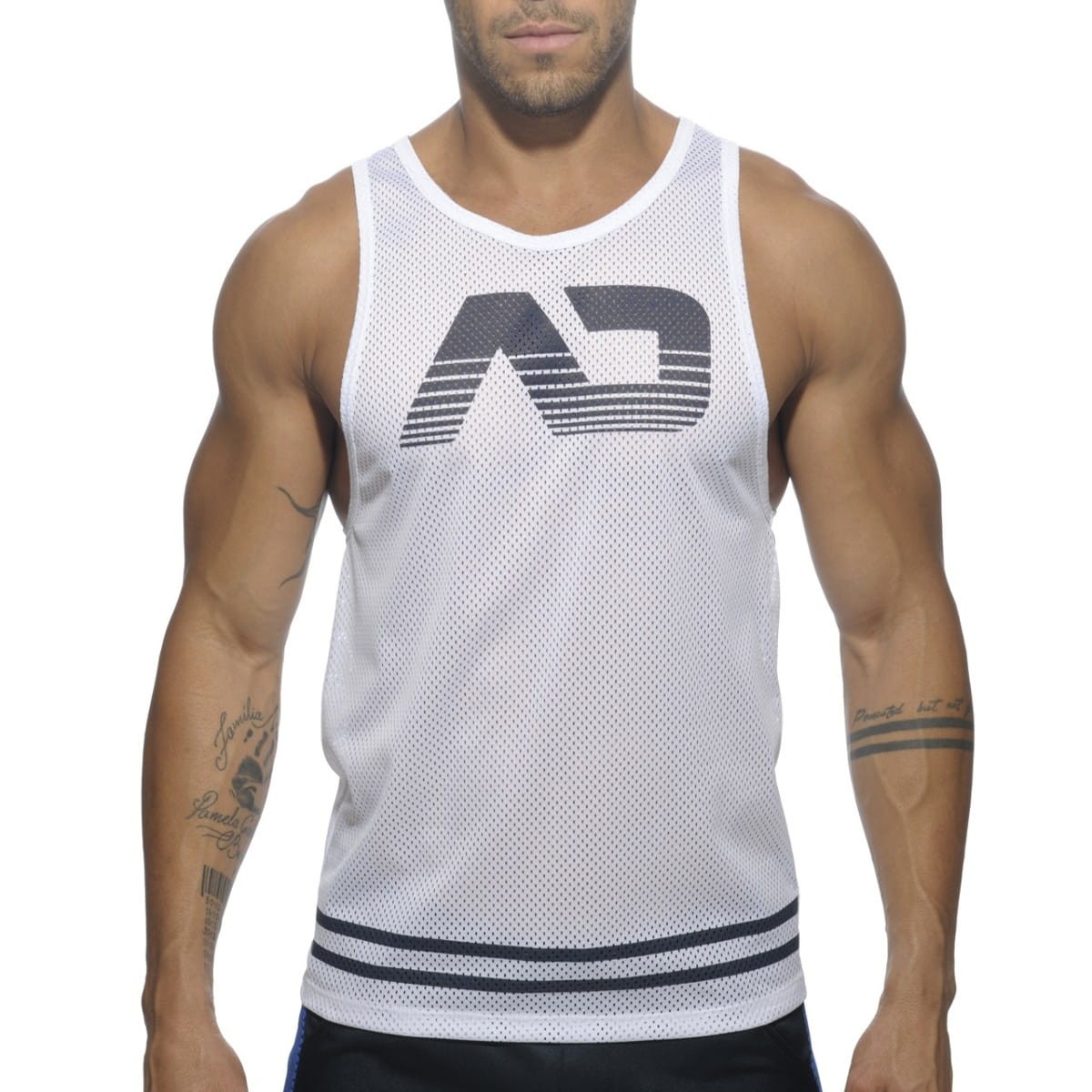 Addicted Mesh AD Tank Top AD482 C-01 white