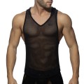 Addicted Mesh Sleeveless Hoody AD968 C-10 black