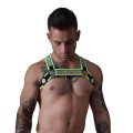 Breedwell Reflector Bulldog Body Harness bright green