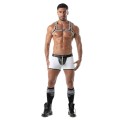 TOF Paris Bad Boys Zipped Backless Shorts TOF255B white