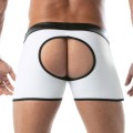 TOF Paris Bad Boys Zipped Backless Shorts TOF255B white
