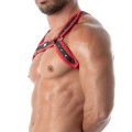 TOF Paris Bad Boys Neoprene Bulldog Harness Red TOF256R 