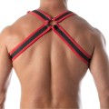 TOF Paris Bad Boys Neoprene Bulldog Harness Red TOF256R 