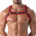 TOF Paris Bad Boys Neoprene Bulldog Harness Red TOF256R 