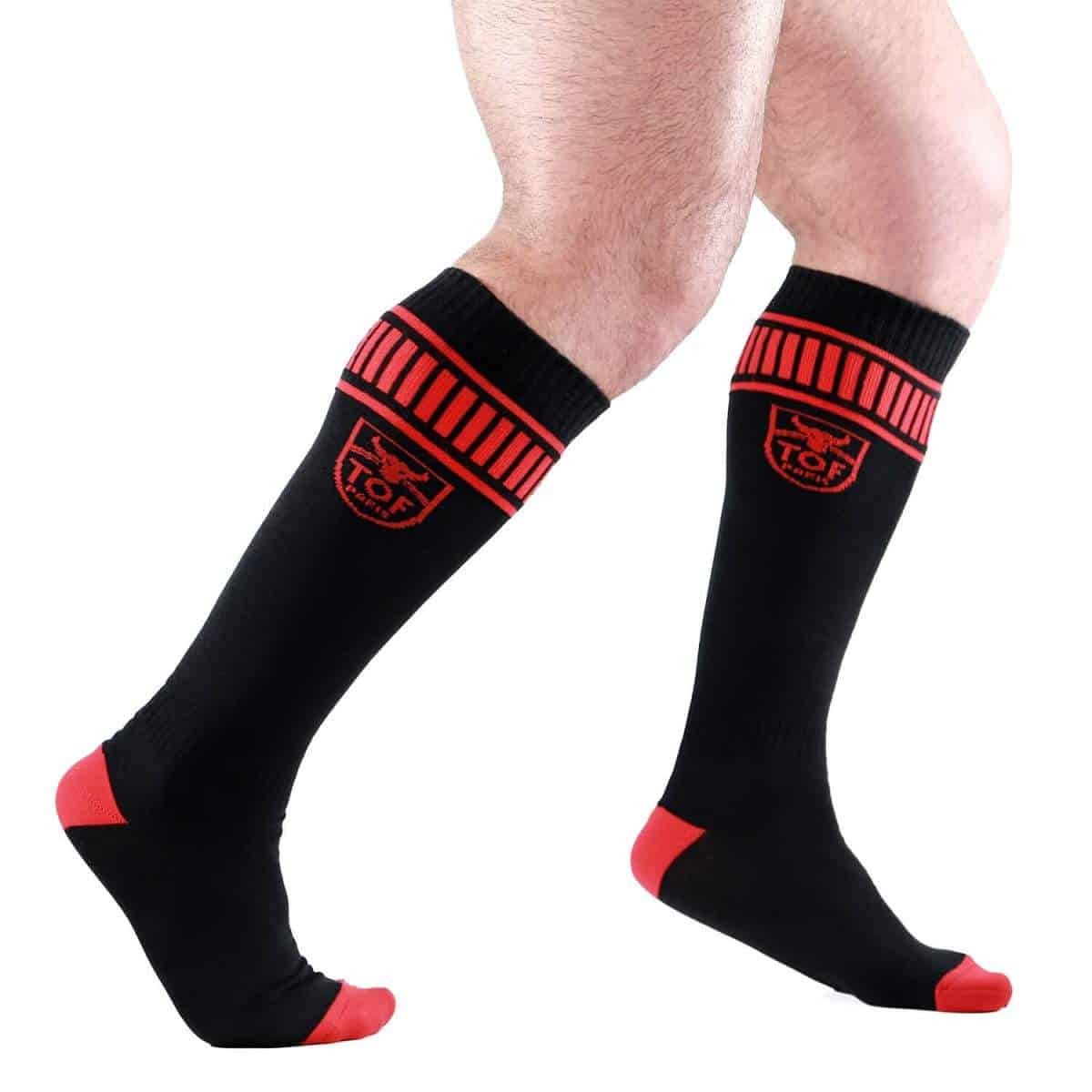 TOF Paris Bad Boys football socks S0001NR black and red