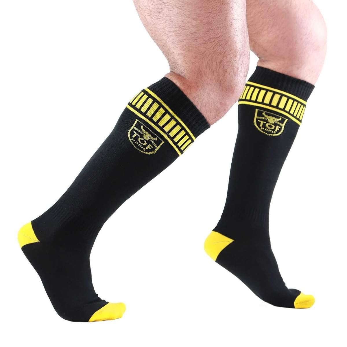 TOF Paris Bad Boys football socks S0001NJ black and yellow