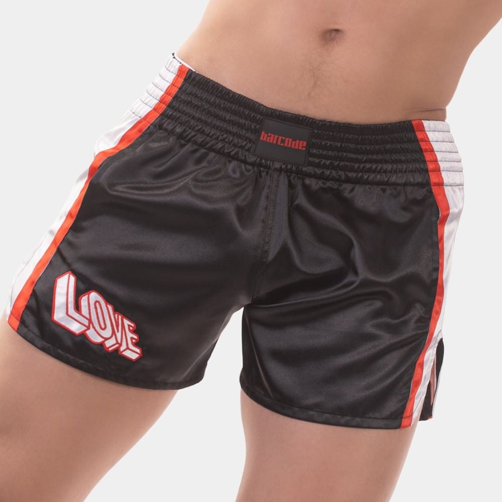 Barcode Shiny Shorts Darin 92045 C-143 black-white-red