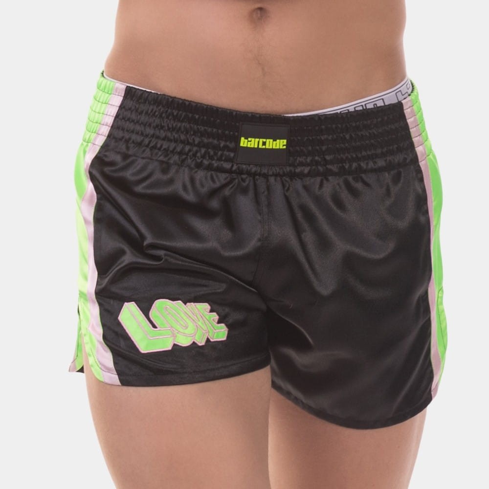Barcode Shiny Shorts Darin 92045 C-173 black-green-pink