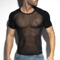 ES Collection Ranglan Net T-Shirt TS310 C-10 black