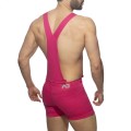 Addicted Removable Overalls Zipped shorts AD1160 C-24 fuchsia