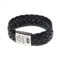 ES Collection Leather Bracelet I was born to be real  not to be perfect AC079 C-10 black