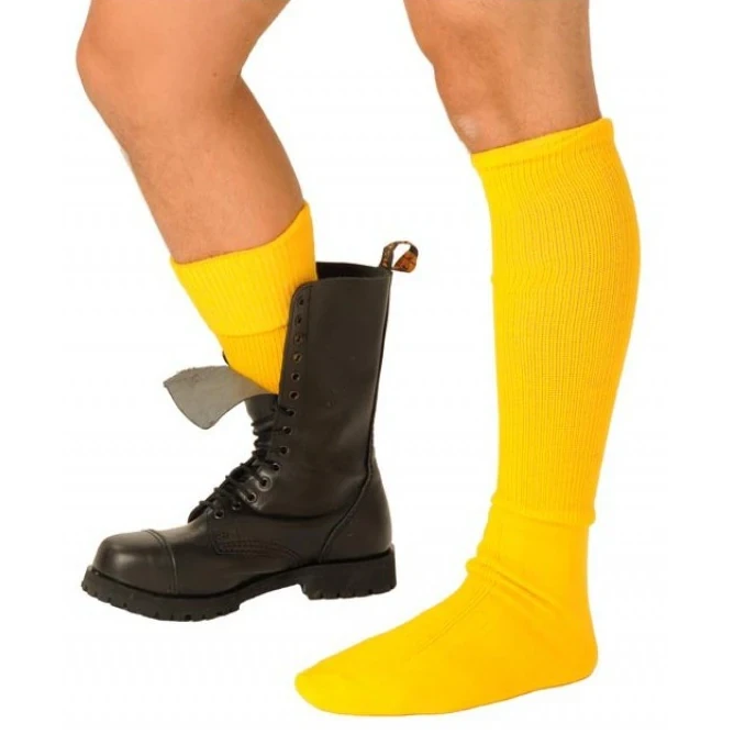 Fist High-top football gaiters yellow