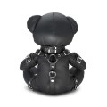 Masculo Leather Eddy bear with BLACK leather accessories