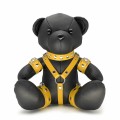 Masculo Leather Eddy bear with YELLOW leather accessories