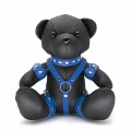 Masculo Leather Eddy bear with BLUE leather accessories