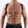 Masculo Leather harness X premium in natural soft leather black