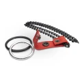 Masculo Metal ring necklace red