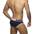 Addicted Men's cotton briefs with zipper AD1202 C-01 navy blue with white waistband