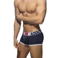 Addicted Men's cotton boxers with zipper AD1203 C-01 navy blue with white stripe