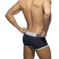 Addicted Men's cotton boxers with zipper AD1203 C-01 navy blue with white stripe