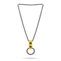 Masculo  Metal ring necklace- yellow