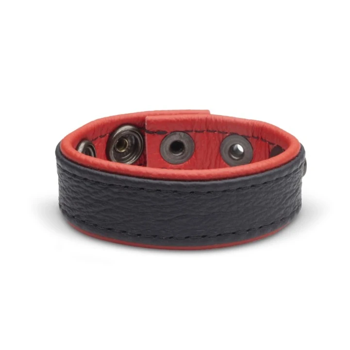 Masculo Premium natural soft leather C-ring- red