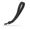 Masculo Premium leather SHORT leash in natural soft leather- black 