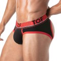 TOF Paris Champion jockstrapy-slipy TOF300N czarne z czerwonym pasem OSTATNIE SZTUKI