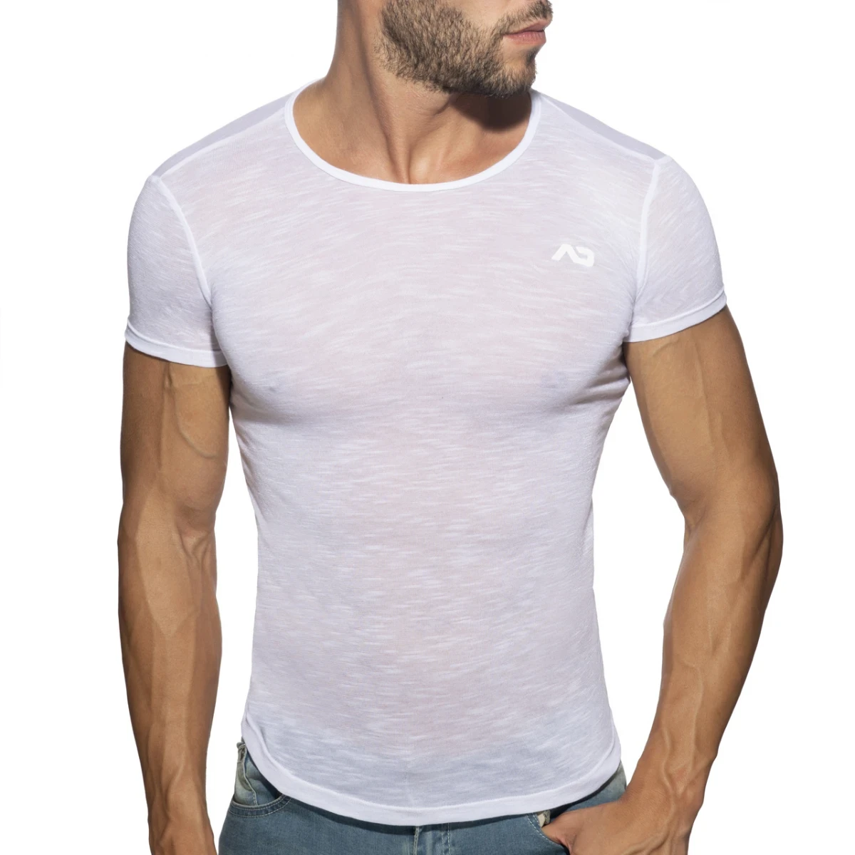 Addicted Thin flame T-shirt AD1109 C-01 white (1)