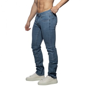 Addicted Spodnie Jeansowe  Streight-leg AD1405 C-500 jasny jeans
