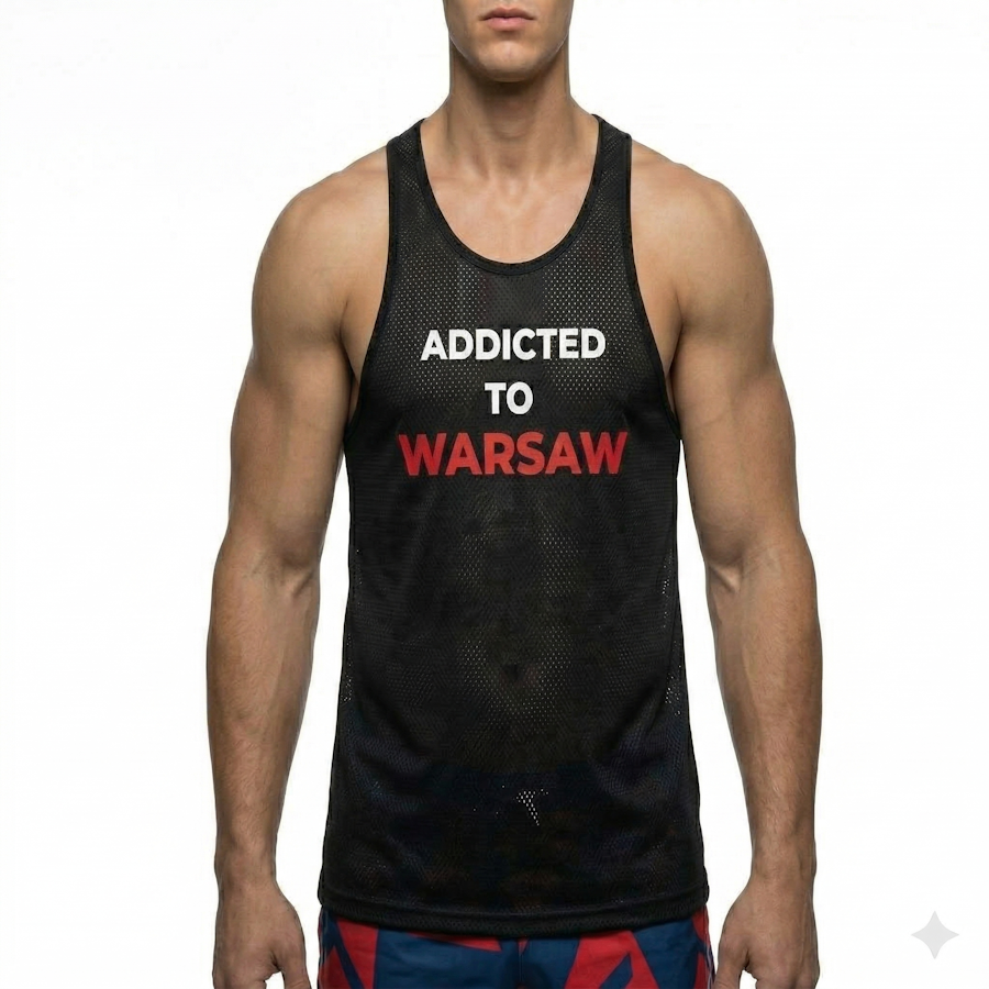 Addicted Tank Top Addicted to Warsaw PU743 C-10 czarny