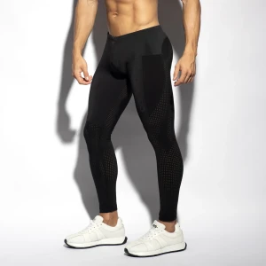 ES Collection VERTEX LEGGINGS - Leginsy męskie SP351 C-10 czarne
