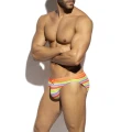 ES Collection 70'S STRIPES SWIM BIKINI BRIEF- kąpielówki męskie 2611 C-04 pomarańczowe