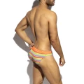 ES Collection 70'S STRIPES SWIM BIKINI BRIEF- kąpielówki męskie 2611 C-04 pomarańczowe