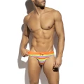 ES Collection 70'S STRIPES SWIM BIKINI BRIEF- kąpielówki męskie 2611 C-04 pomarańczowe