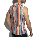 ES Collection GELATO STRIPE WIDE TANK TOP TS374 C-30 koralowy