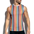 ES Collection GELATO STRIPE WIDE TANK TOP TS374 C-30 koralowy