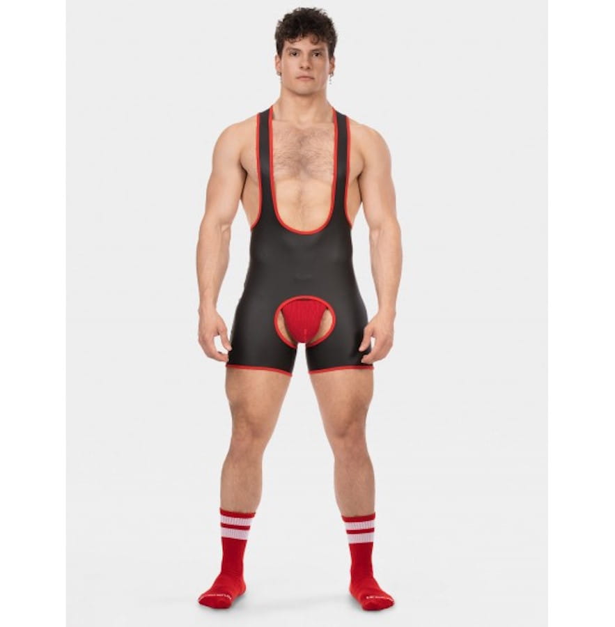 Barcode Singlet Chaps Kam 92445 C-103 czarno-czerwony