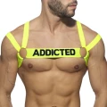 Addicted NEON MULTI BAND HARNESS- Gumowa uprząż na tors ADF173 C-31 neonowa